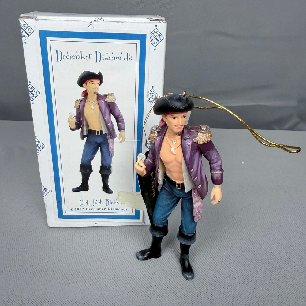 December Diamonds Capt Jack Black Pirate Ornament 55-90371 2007 Boxed